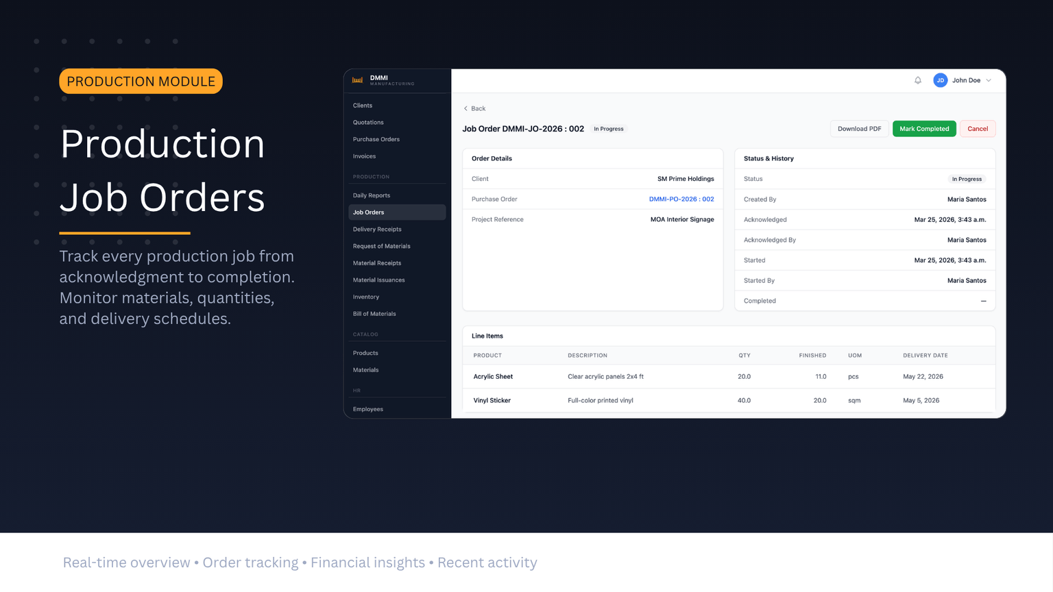 DMMI Sales-to-Delivery System screenshot 3