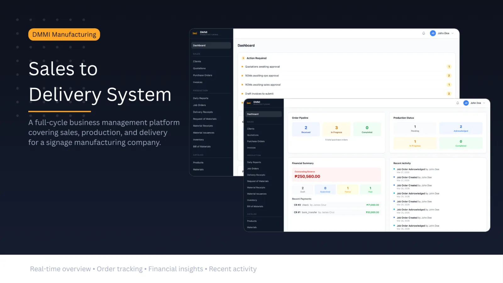 DMMI Sales-to-Delivery System screenshot 1